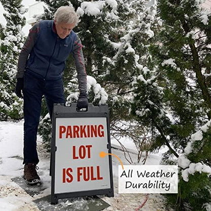 SmartSign “Parking Lot Is Full” Two-Sided BabyBoss A-Frame Sign Kit