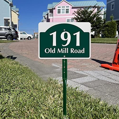 SmartSign  Custom House Address Yard Sign with 18 inch Stake (Dome Design), ,