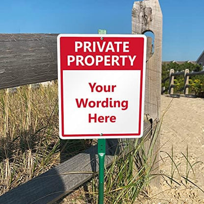 SmartSign  Custom “Private Property” Yard Sign & Stake Kit