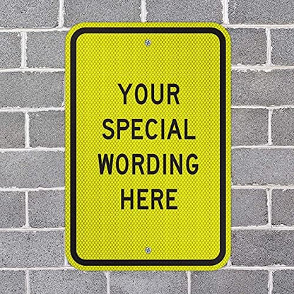 SmartSign "Add Your Message Here" Customizable Colored Sign