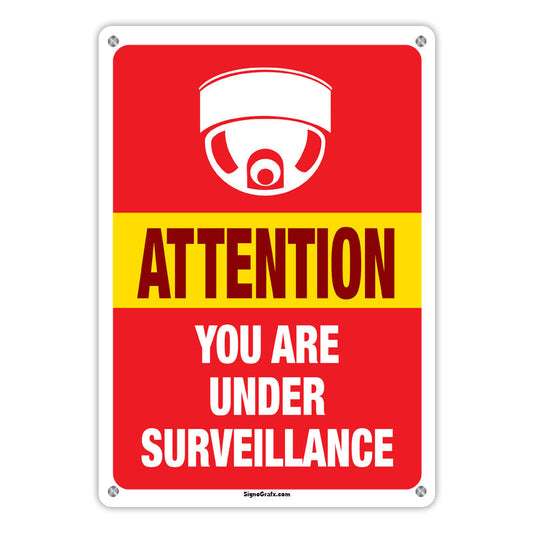 Attention You Are Under Surveillance Sign
