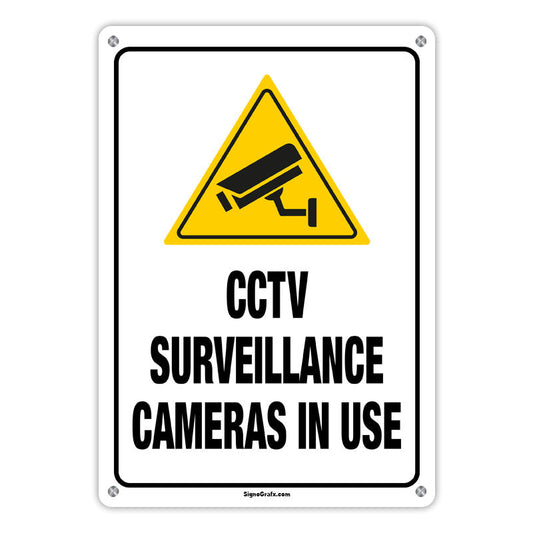 Cctv Surveillance Cameras In Use Sign