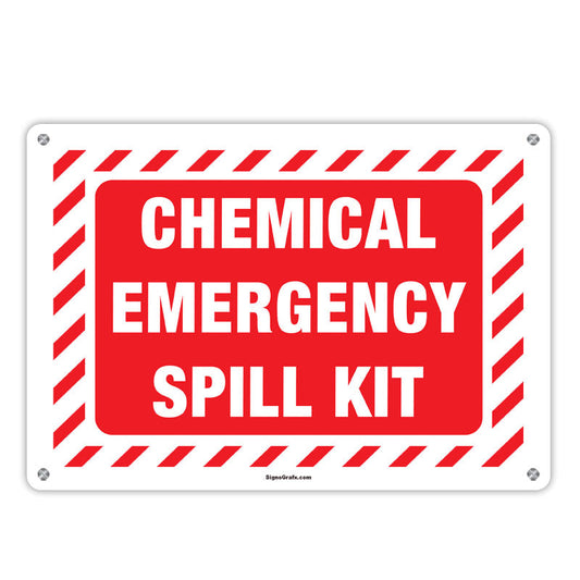 Chemical Emergency Spill Kit Sign