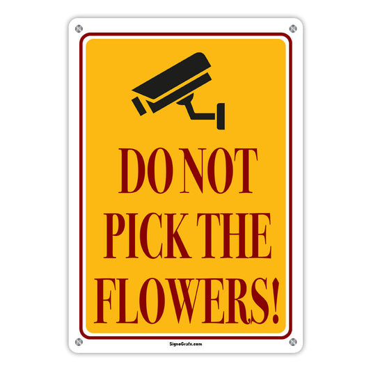 Do Not Pick The Flowers Sign