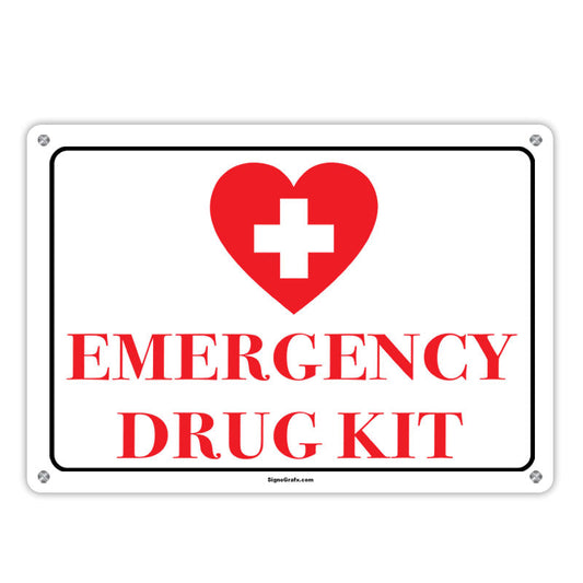 Emergency Drug Kit Sign