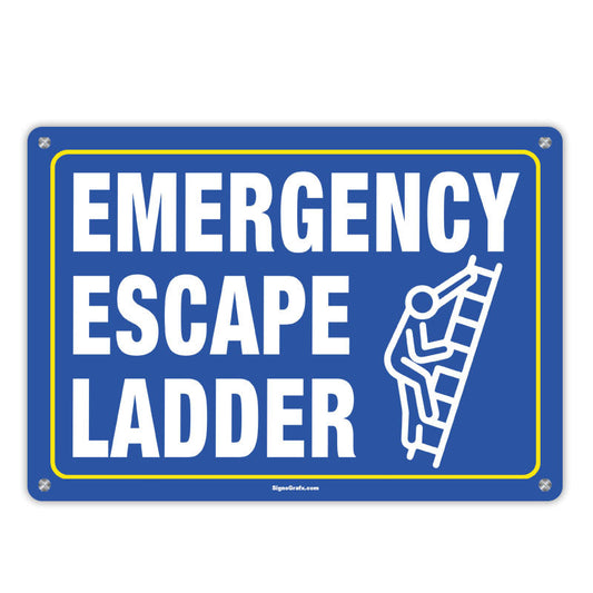 Emergency Escape Ladder Sign
