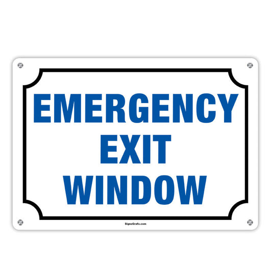 Emergency Exit Window Sign
