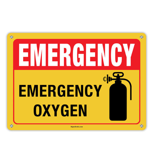 Emergency Oxygen Sign