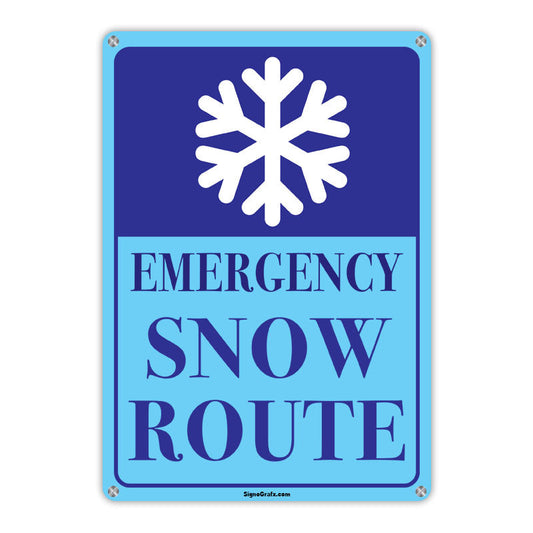 Emergency Snow Route Sign