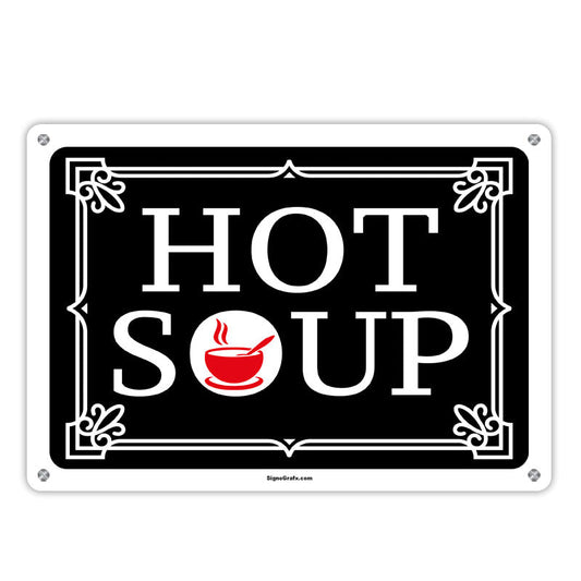 Hot Soup Restaurant Cafe Cream Vegetable Display LED Light Sign