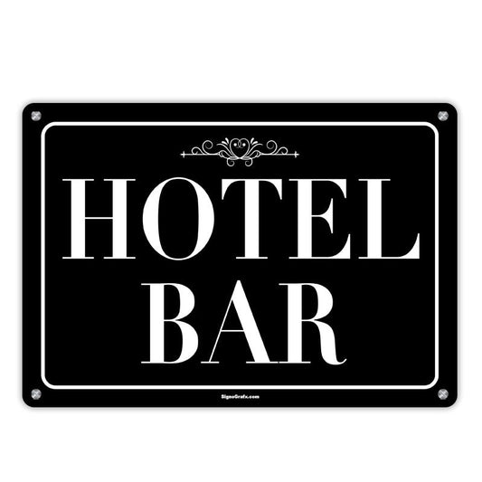 Hotel Bar Metal Sign Rusty Bar Pub Décor