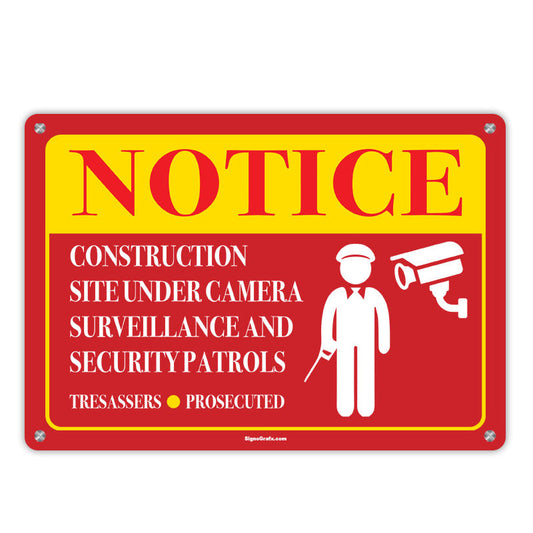 Notice 24 Hour Vodeo Surveillance All Activities Are Monitored  Sign