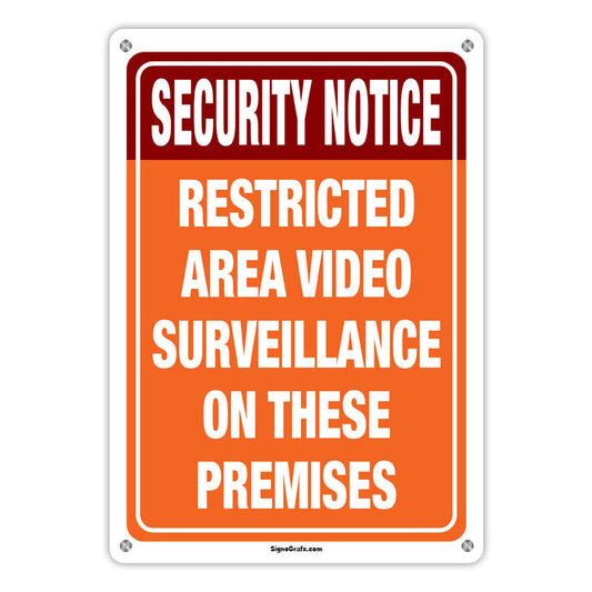 Security Notice No Camera No Video No Cell Phones Sign
