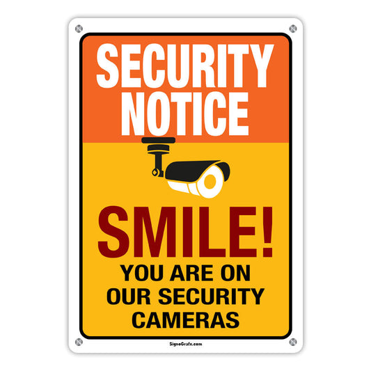 Security Notice Restricted Area Video Surveillance
 On These Premises Sign