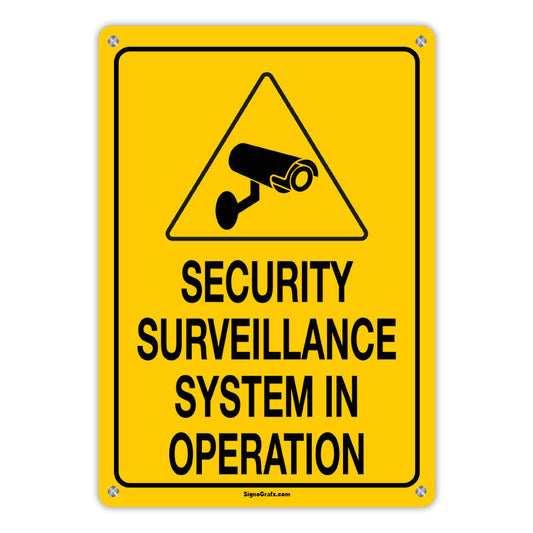 Security Surveillance System In Operation Sign