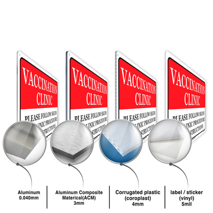 Vaccination Clinic Please Follow Signs For Clinic Procedure And Instruction Sign