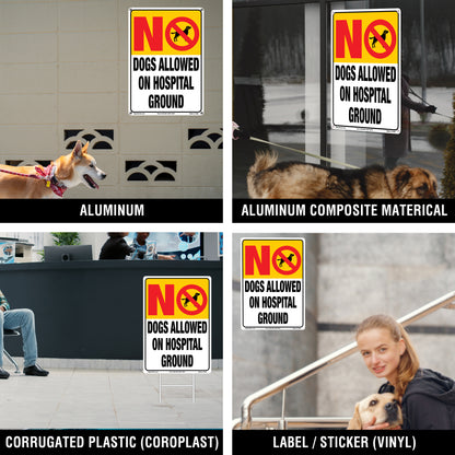 No Dogs Allowed On Hospital Ground Sign