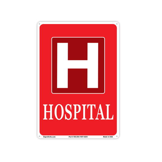 Hospital Sign (Red)