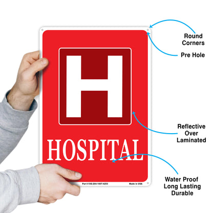 Hospital Sign (Red)