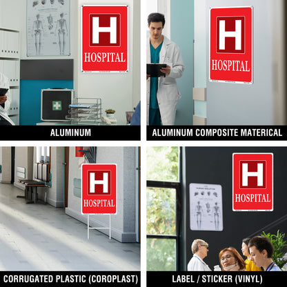 Hospital Sign (Red)