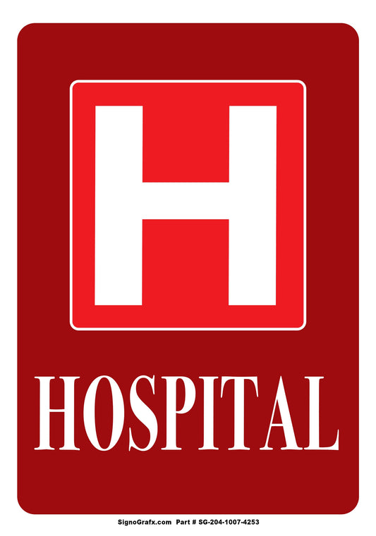Hospital Sign (Red)