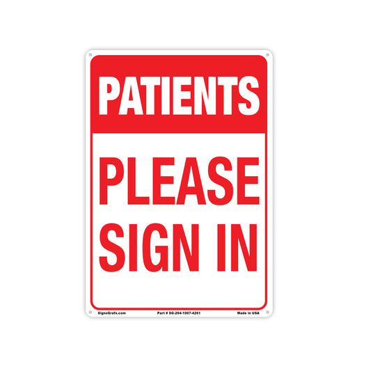 Patients Please Sign In Sign