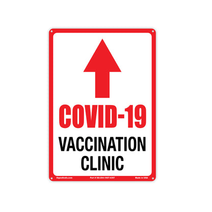 Covid 19 Vaccinition Clinic Sign (Red)