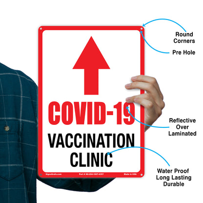 Covid 19 Vaccinition Clinic Sign (Red)