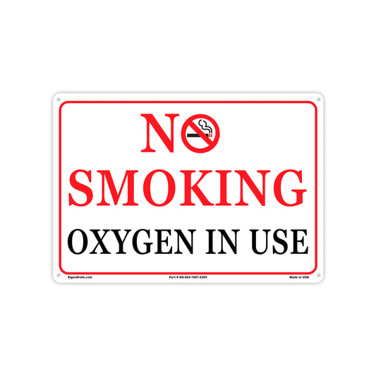 No Smokiing Oxygen In Use Sign