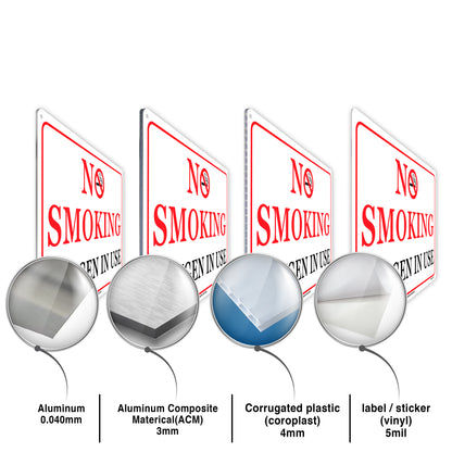 No Smokiing Oxygen In Use Sign