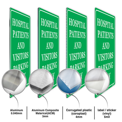 Hospital Patients And Visitors Parking Only Sign