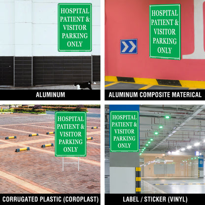 Hospital Patients And Visitors Parking Only Sign