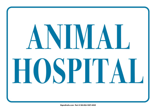 Animal Hospital Sign