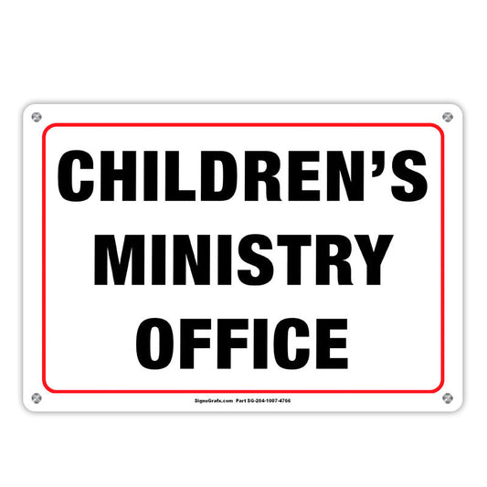 Children'S Ministry Office Sign