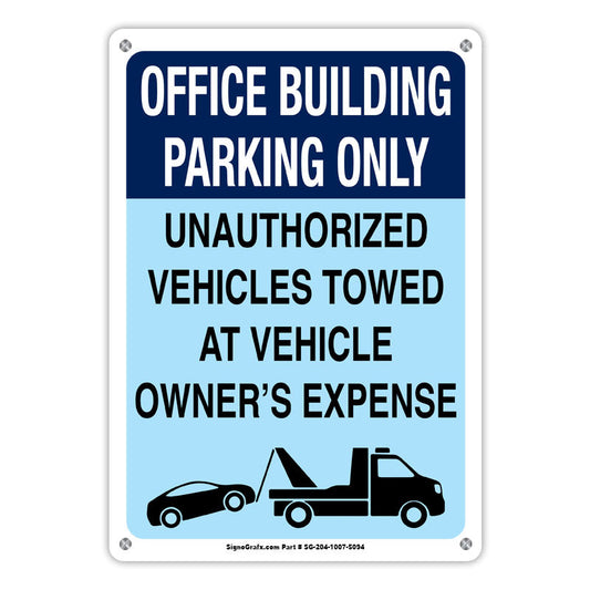 Office Building Parking Only Sign