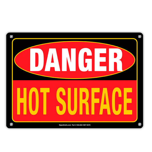 Danger Hot Surface Sign