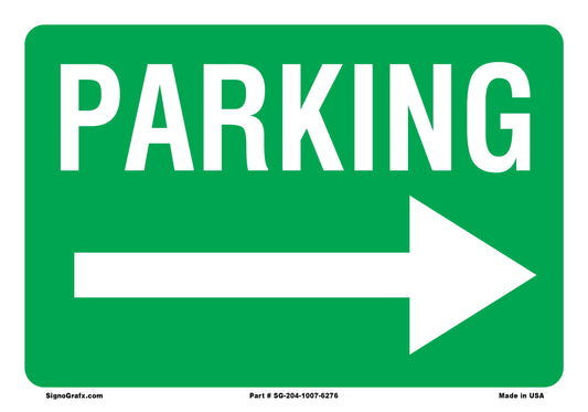 Parking Sign (Right Arrow)