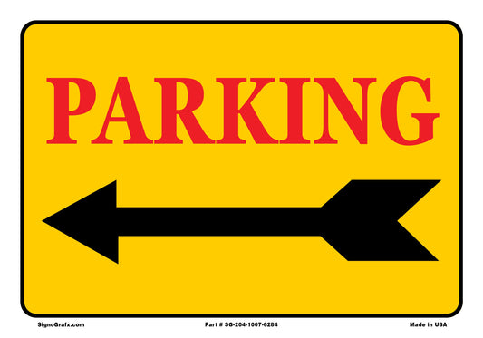 Parking Sign (Left Arrow)
