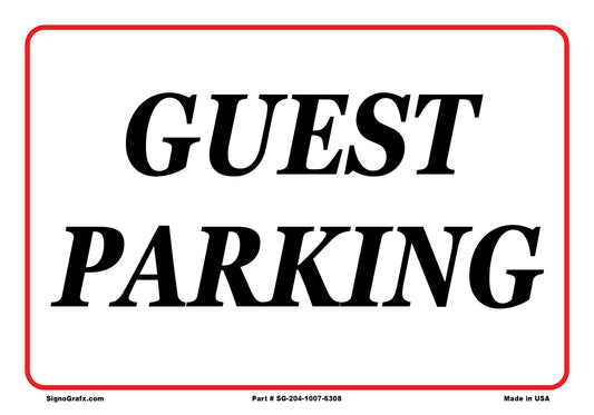 Guest Parking Sign