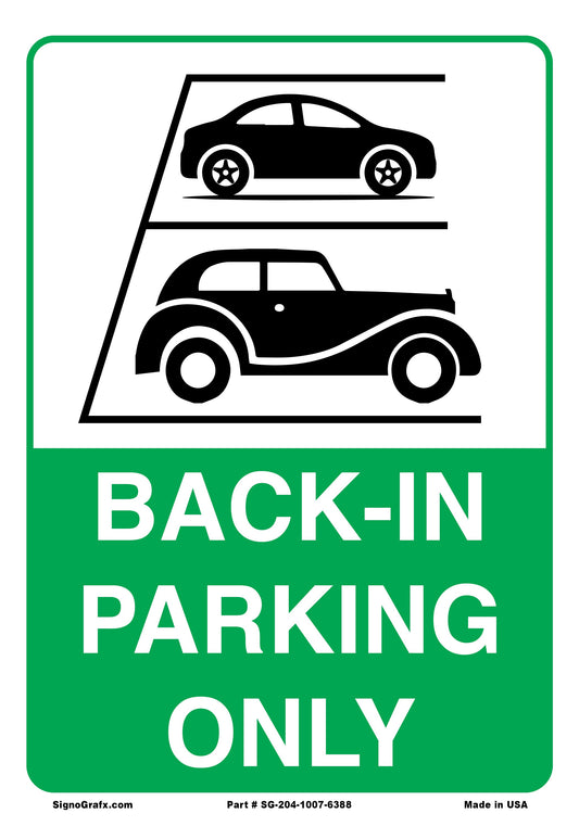 Back-In Parking Only Sign