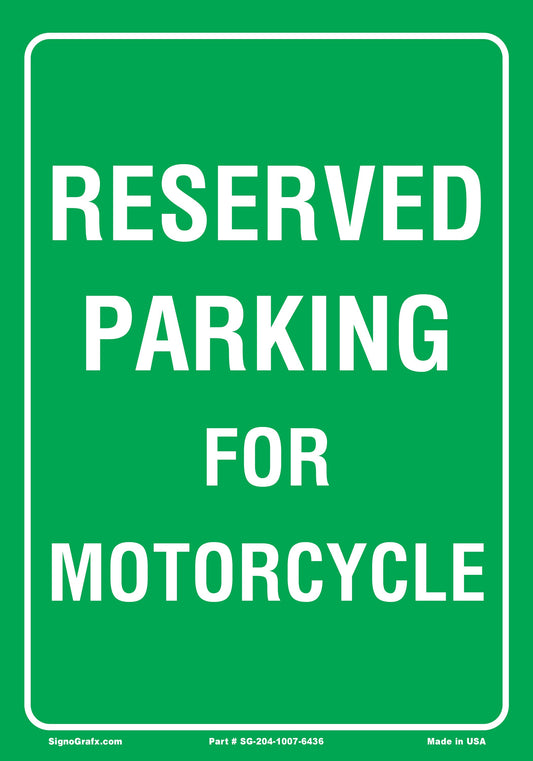 Reserved Parking For Motorcycle