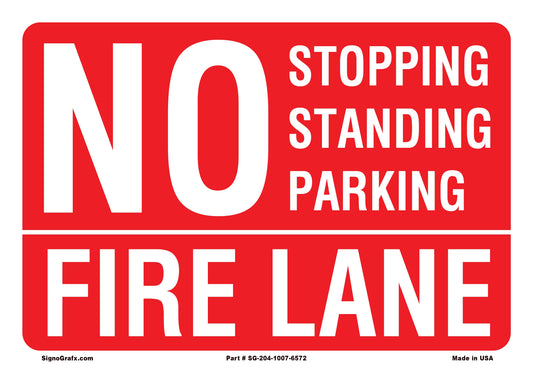 No Stopping 
No Standing 
No Parking Sign