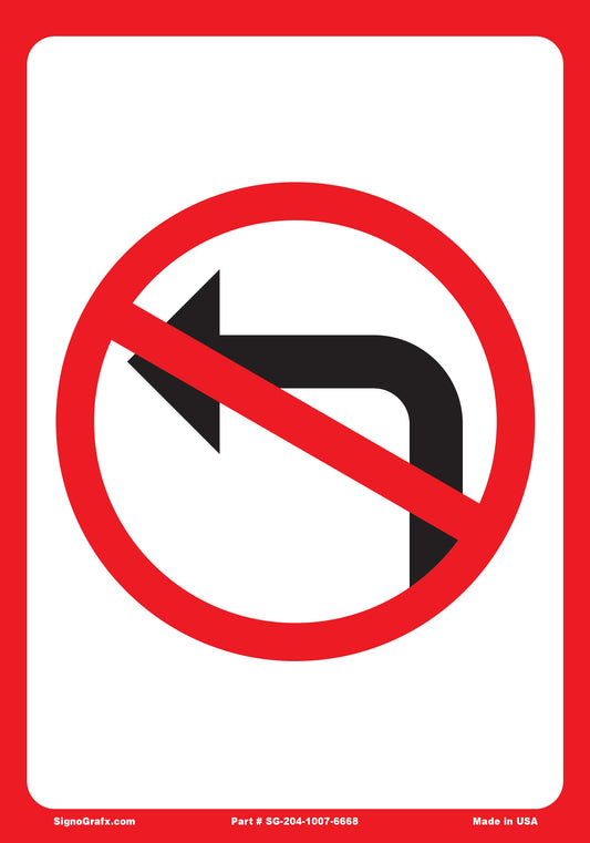 No Left Turn Symbol