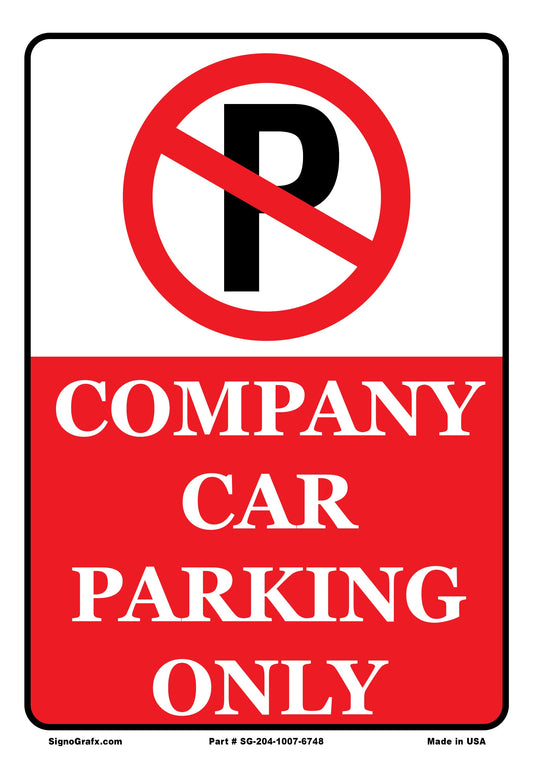 Company Car Parking Only Sign
