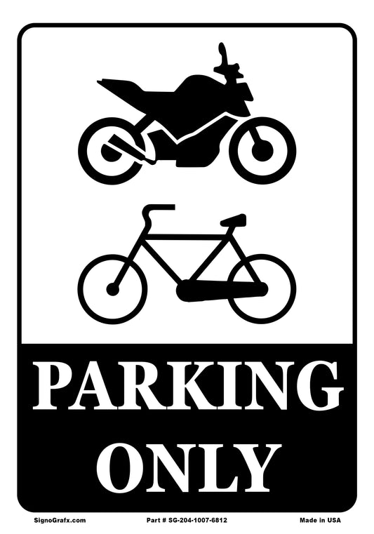 Parking Only Sign
