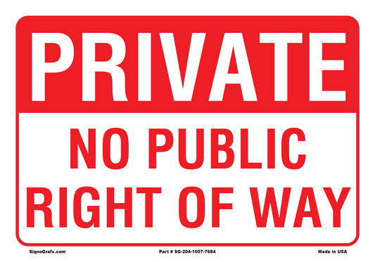 Private No Public Right Of Way