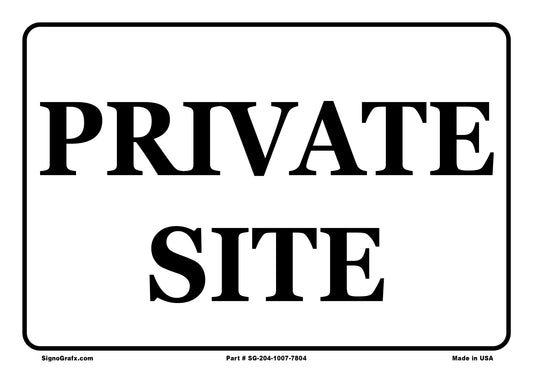 Private Site Sign