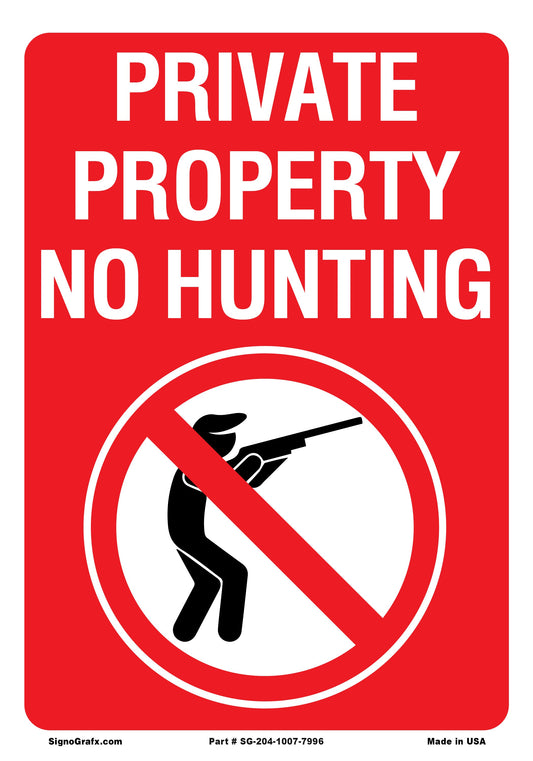 Private Property No Hunting Sign