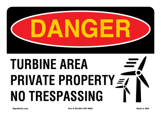 Danger Tribune Area Private Property No Ptranspassing Sign