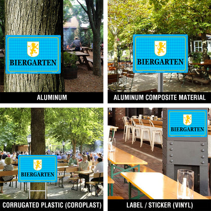 Biergarten Sign
